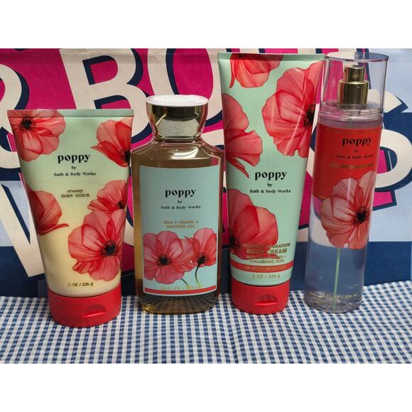 BBW Poppy Ultimate Body Scrub Shower Gel Hydration Body...